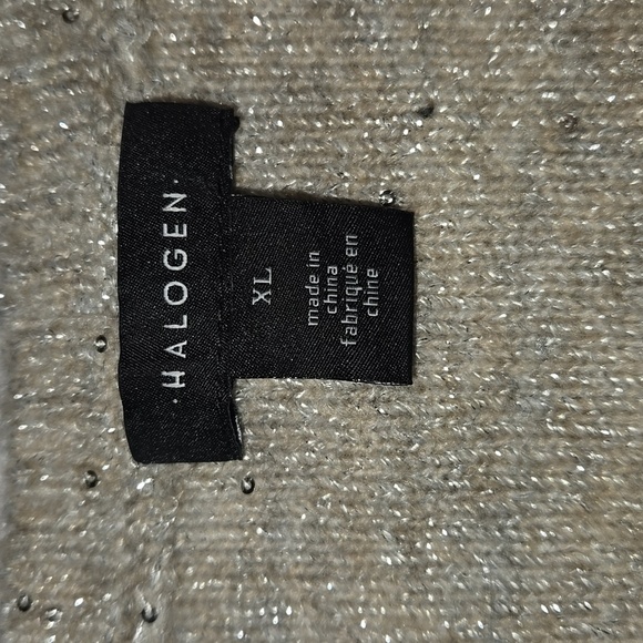 Halogen Women's Sequined Knit Sweater Beige Size XL NWOT - Picture 7 of 9